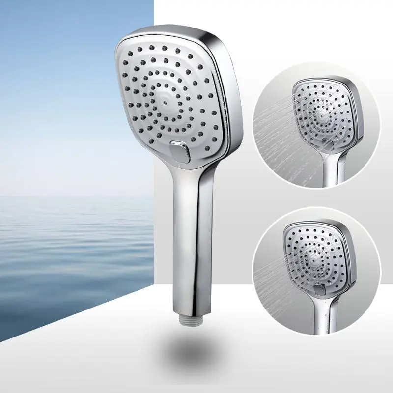 ABS Chrome Shower Head na may Button Select Shower