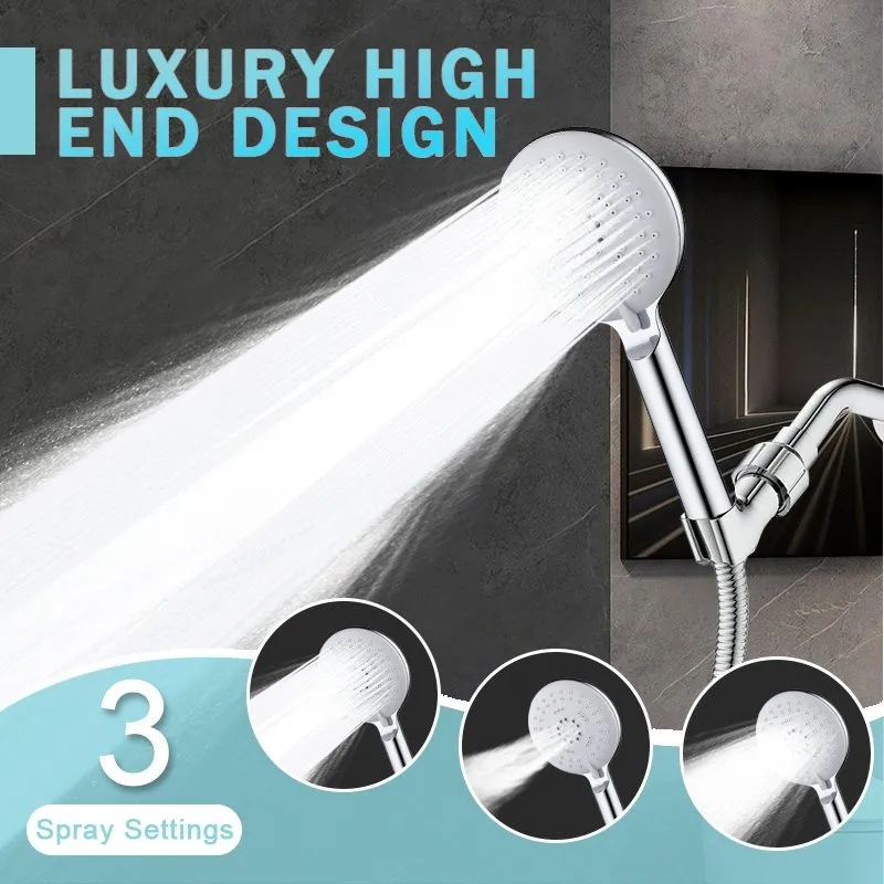 Napakahusay na Self-Cleaning Shower Head na may Mga Matatanggal na Anti-Clog Nozzle