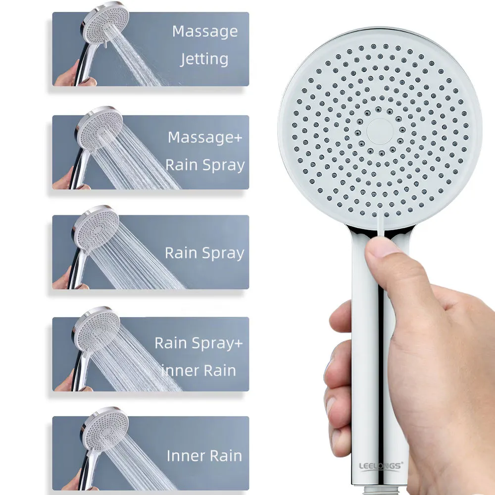 Self-Cleaning Shower Head na may Universal Interface